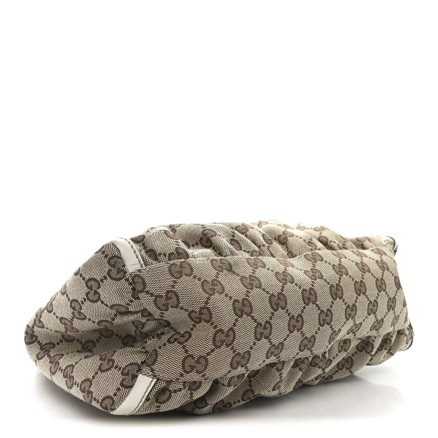 Gucci Monogram Medium D Gold Ring Hobo White 4 of 11