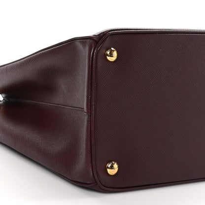 Prada Saffiano Vernice Medium Galleria Double Zip Cerise 9 of 11