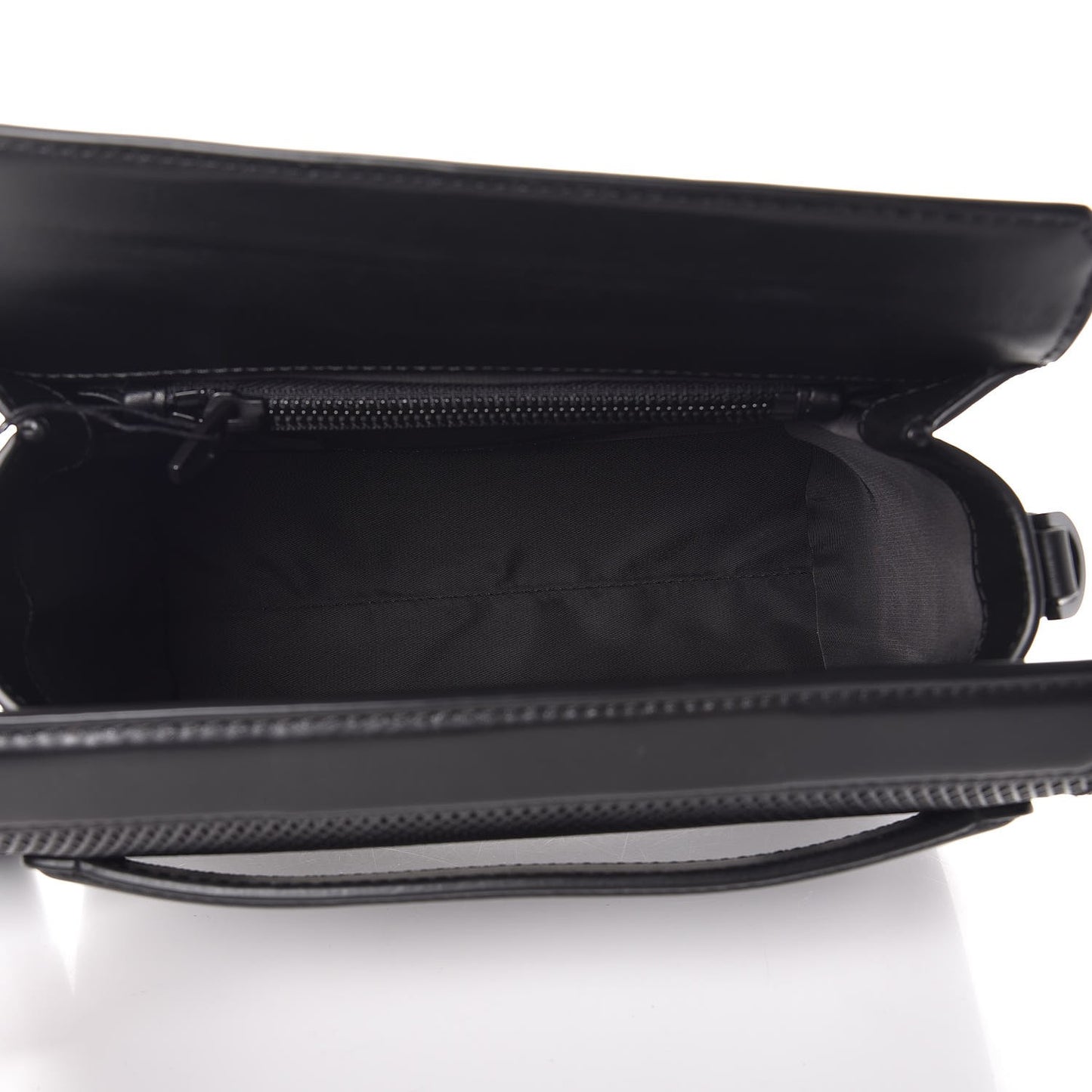 Calfskin Mesh MIni Chastity Crossbody Bag Black