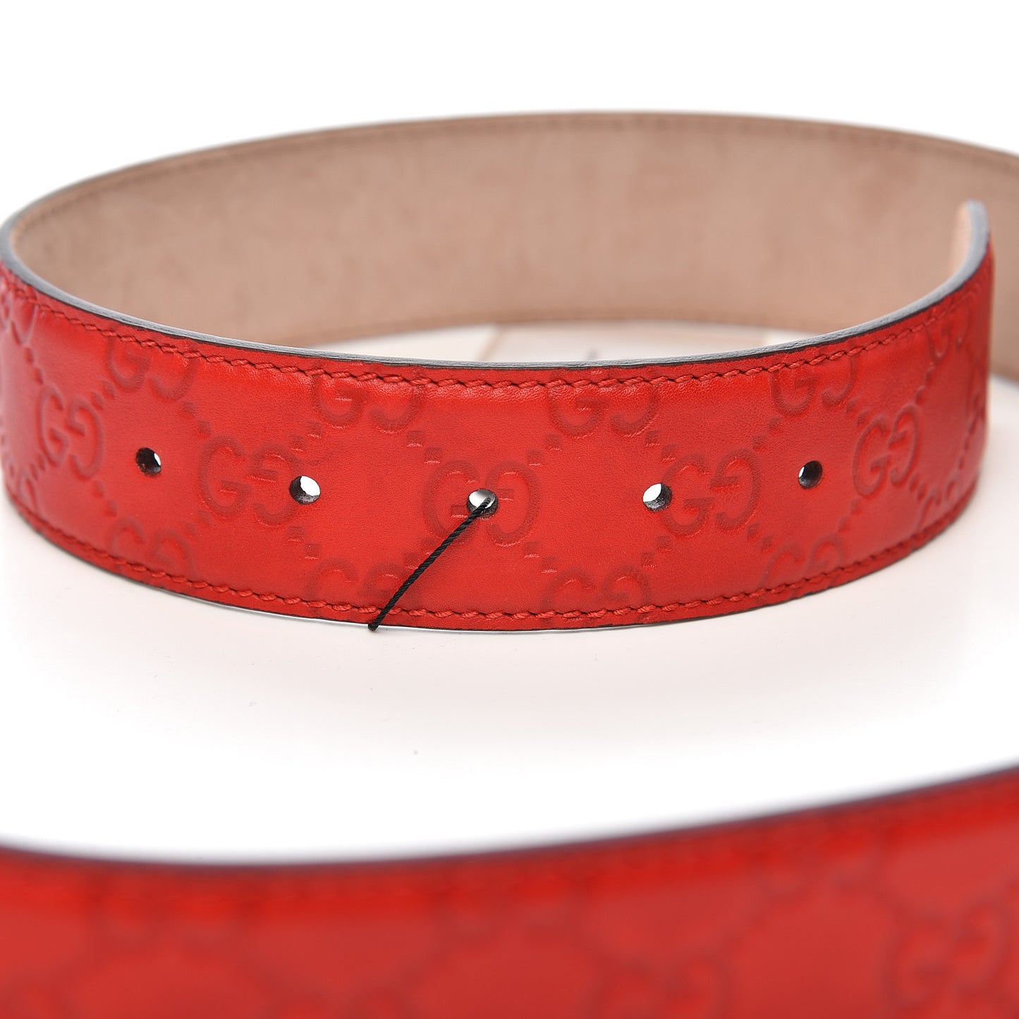 Guccissima Signature Interlocking G 40mm Belt 85 34 Red