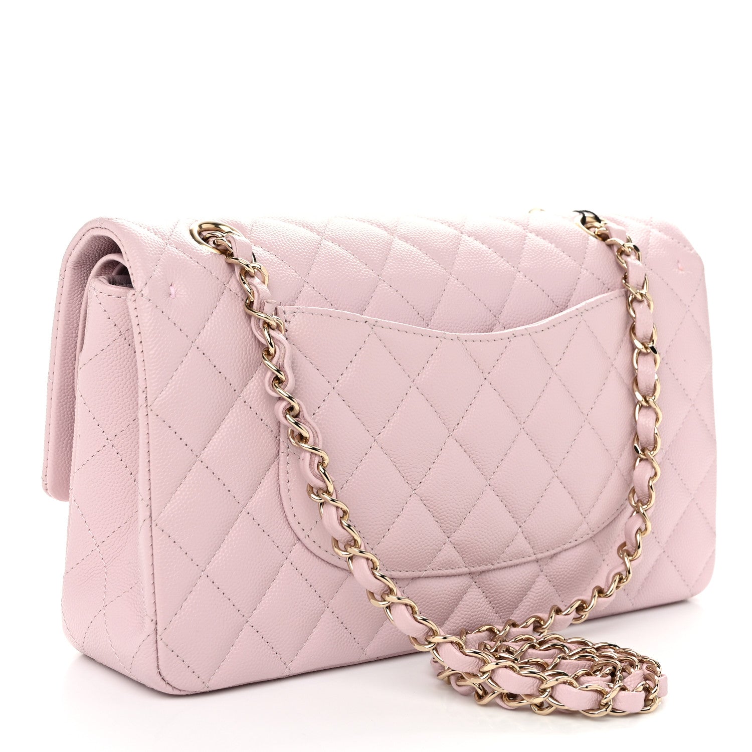 Chanel Caviar Quilted Medium Double Flap Light Pink 3 of 10