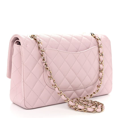 Chanel Caviar Quilted Medium Double Flap Light Pink 3 of 10