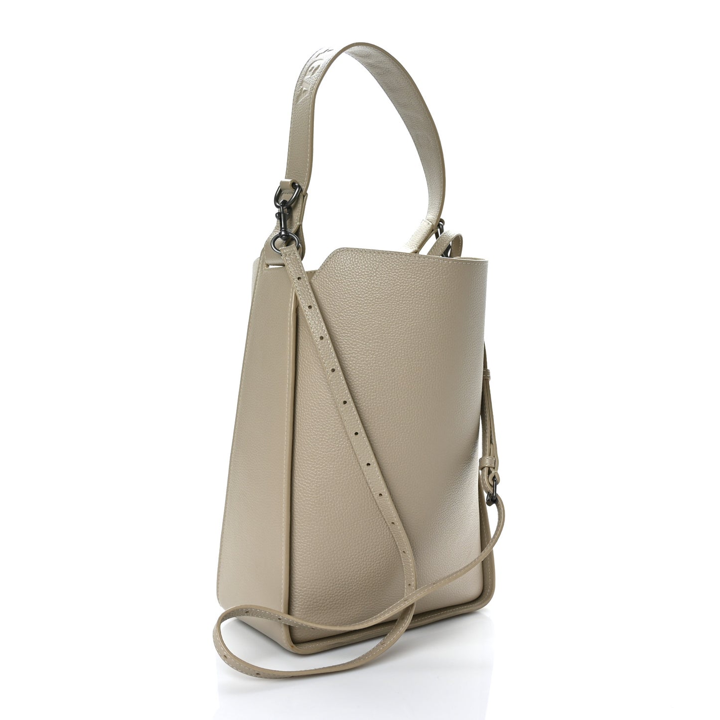 Calfskin Logo Embossed Small Tool 2.0 North-South Tote Taupe