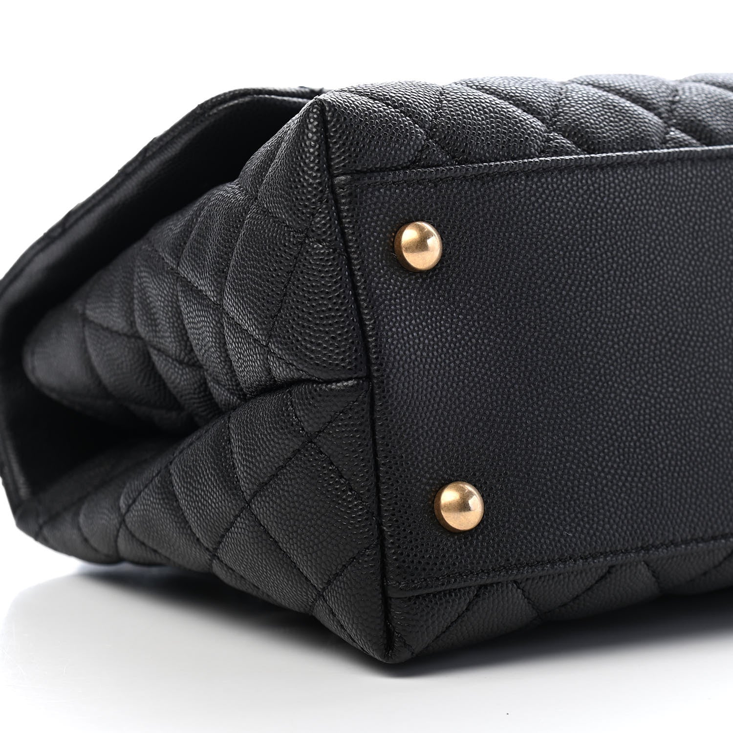 Chanel Caviar Lizard Embossed Quilted Small Coco Handle Flap Black 8 of 9