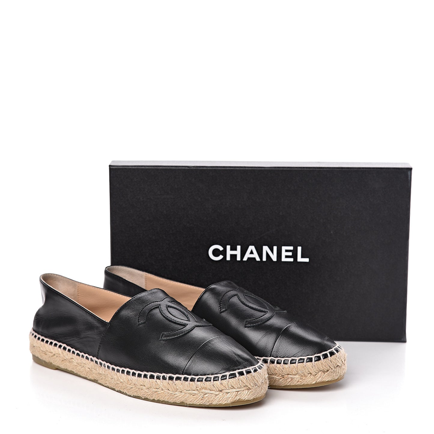 Lambskin CC Espadrilles 39 Black