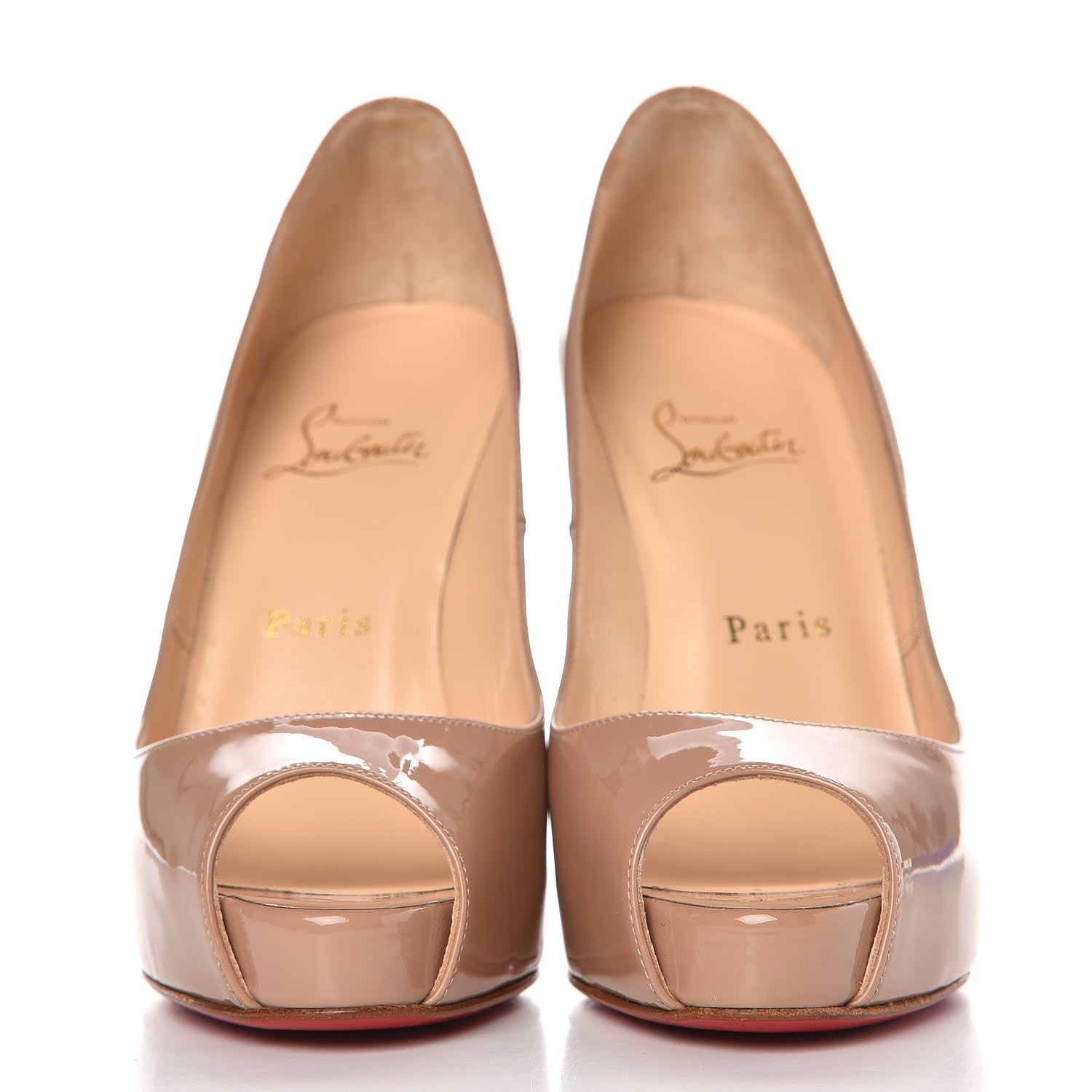 Christian Louboutin Patent Very Prive 120 Pumps 36 Nude 2 of 14