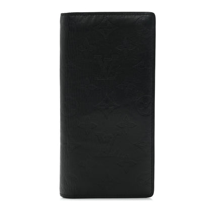 Louis Vuitton Calfskin Monogram Shadow Brazza Wallet Black 1 of 8