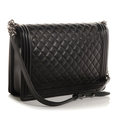 Chanel Lambskin Quilted Large Boy Flap Black 3 of 9