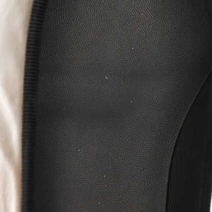 Chanel Patent CC Cap Toe Ballerina Flats 37 Black Green 10 of 13