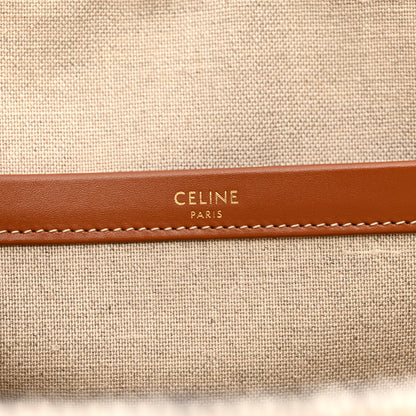 Celine Jacquard Striped Large Cabas Thais White Black 6 of 11