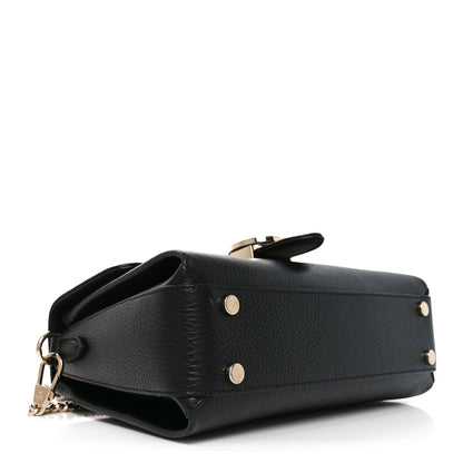 Gucci Dollar Calfskin Interlocking G Top Handle Shoulder Bag Black 4 of 10