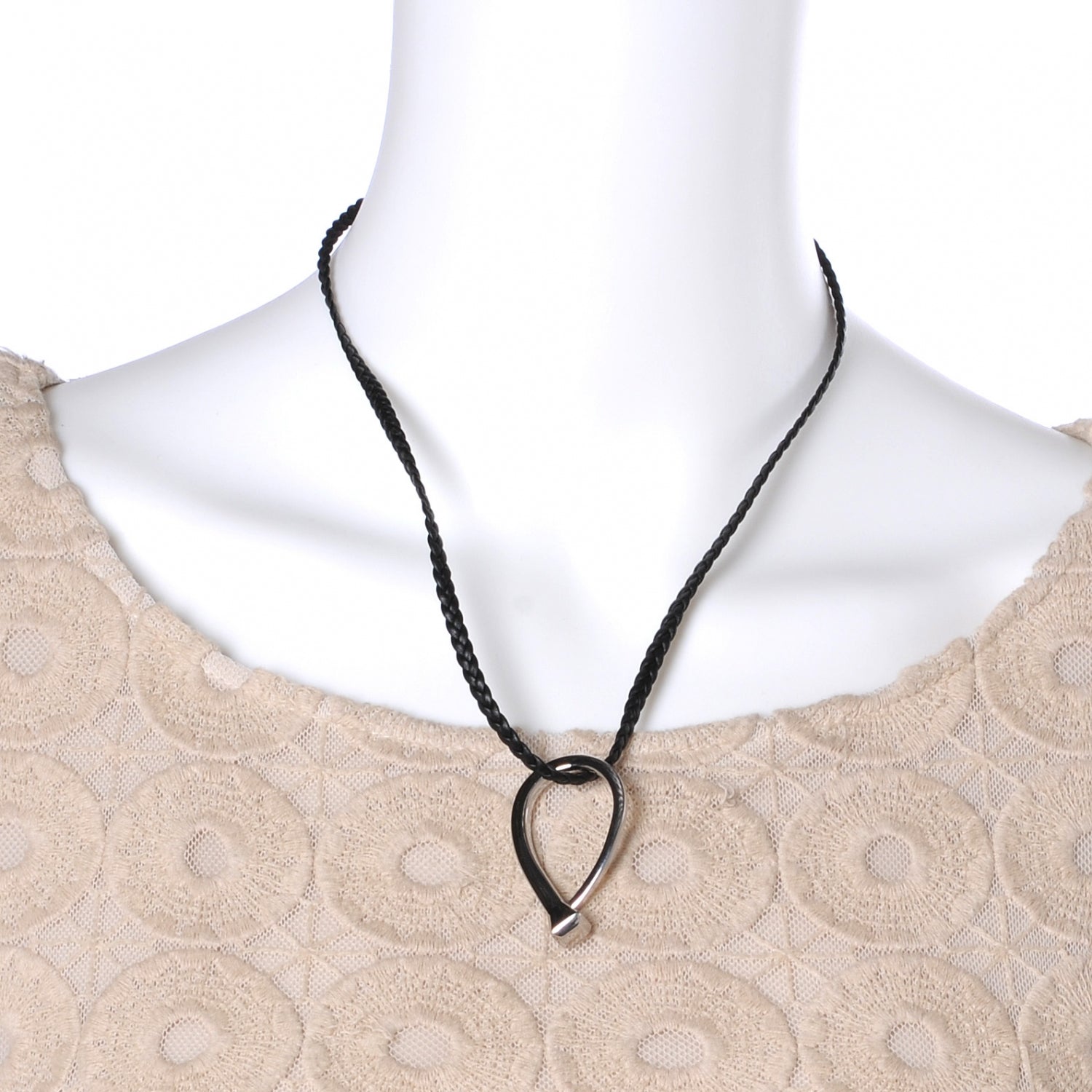 Gucci Sterling Silver Rope Chiodo Nail Necklace 2 of 5