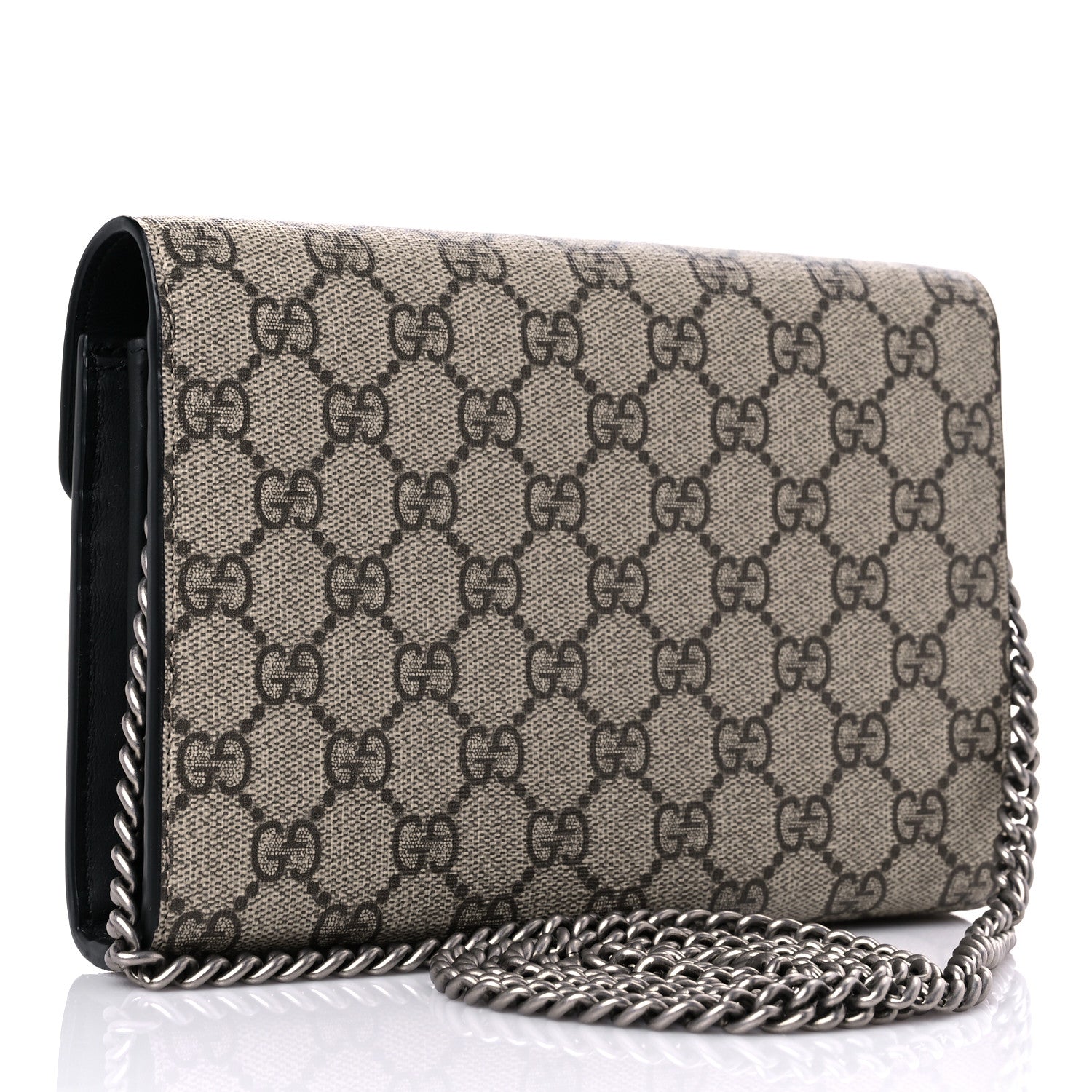 Gucci GG Supreme Monogram Mini Dionysus Chain Wallet Beige Black 3 of 9