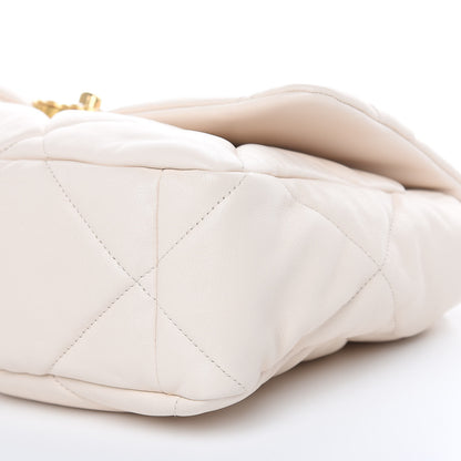 Chanel Lambskin Quilted Large 19 Flap Light Beige 9 of 9
