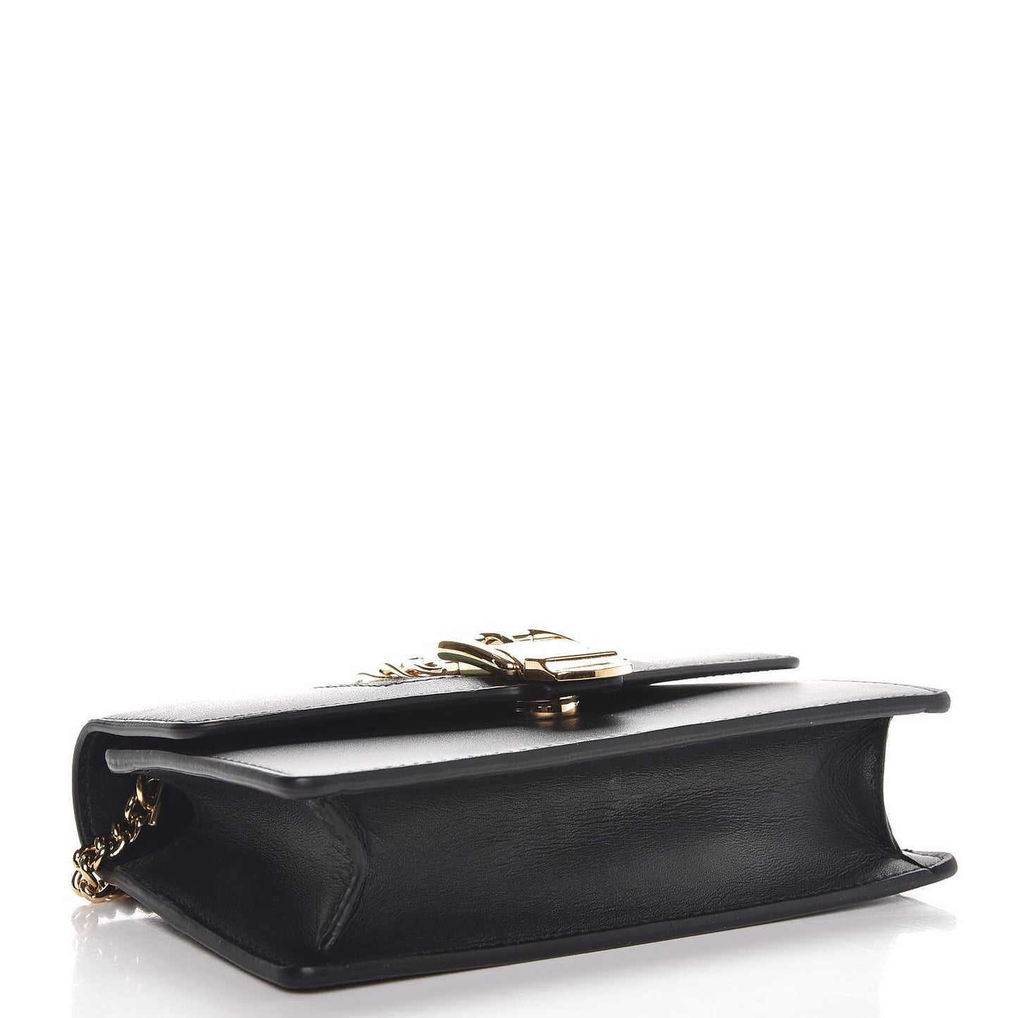 Calfskin Super Mini Sylvie Chain Shoulder Bag Black