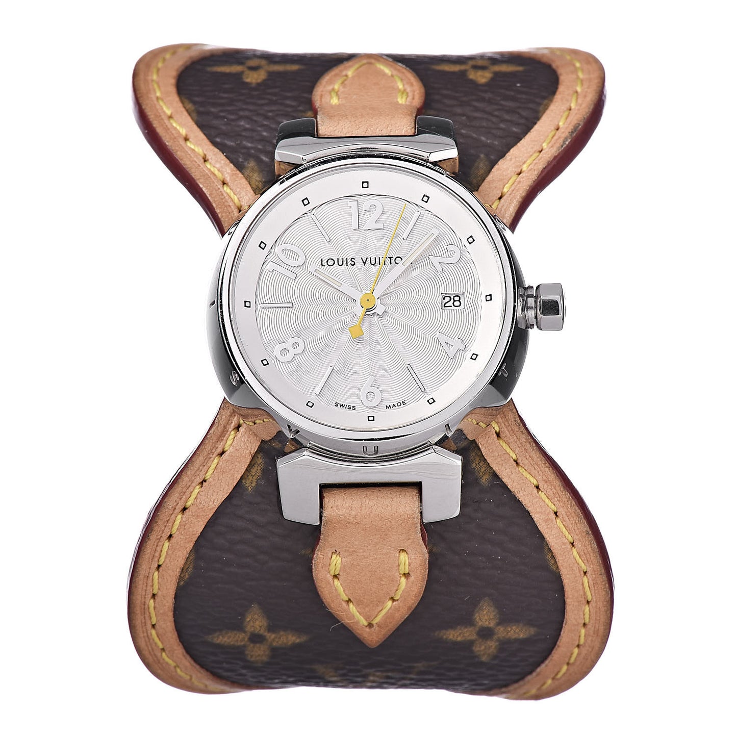 Stainless Steel Monogram 28mm Tambour Quartz Watch