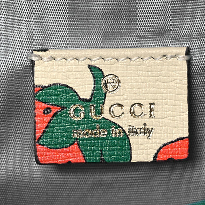 Gucci Calfskin Strawberry Print Mini Zumi Shoulder Bag Ivory Red 6 of 13