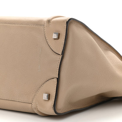 Celine Drummed Calfskin Mini Luggage Dune 11 of 14