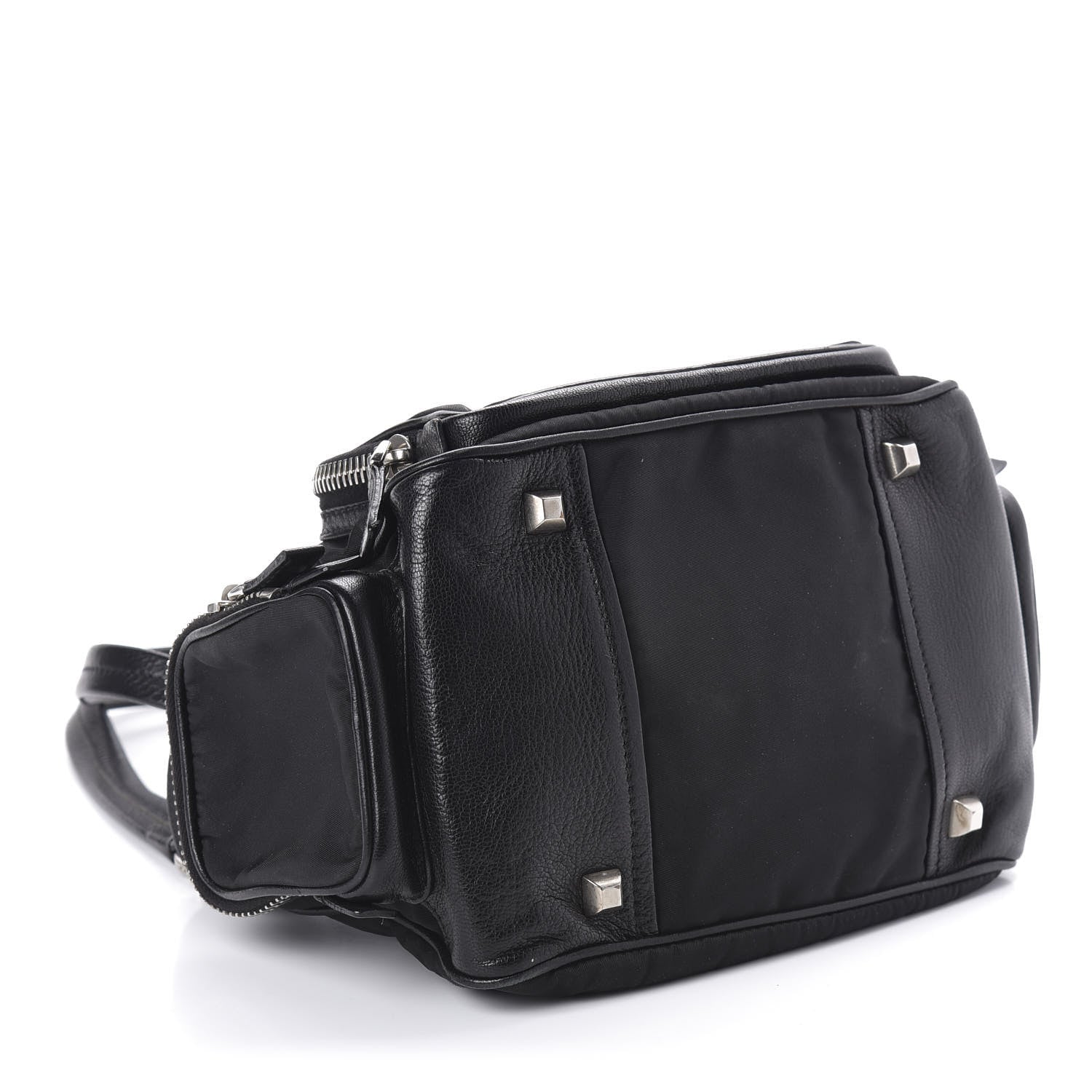 Prada Tessuto Nylon Soft Calf Tote Black 4 of 11