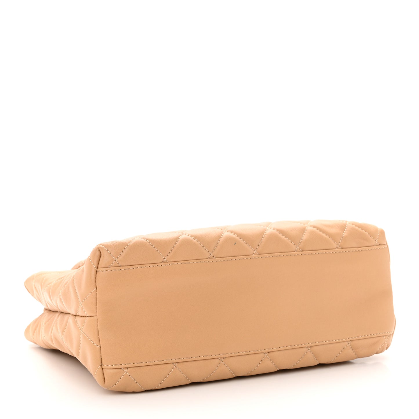 Lambskin Quilted CC Tote Beige