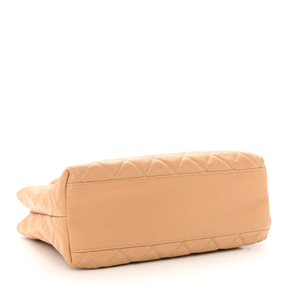 Chanel Lambskin Quilted CC Tote Beige 4 of 13