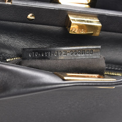 Fendi Nappa Mini Peekaboo Iconic Satchel Black 9 of 9