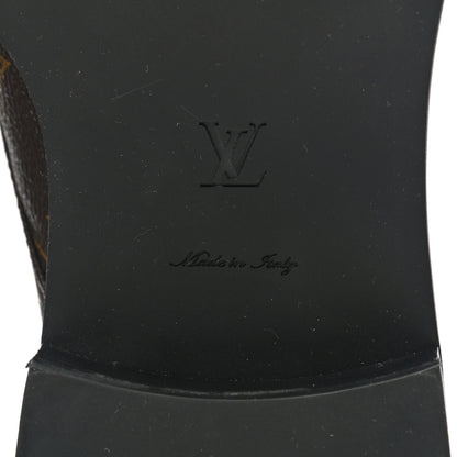 Louis Vuitton Calfskin Monogram Wonderland Flat Ranger Boots 39 Black 6 of 8