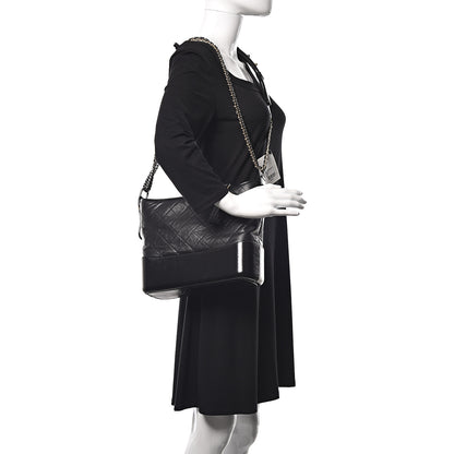 Chanel Aged Calfskin Quilted Medium Gabrielle Hobo Black 3 of 12