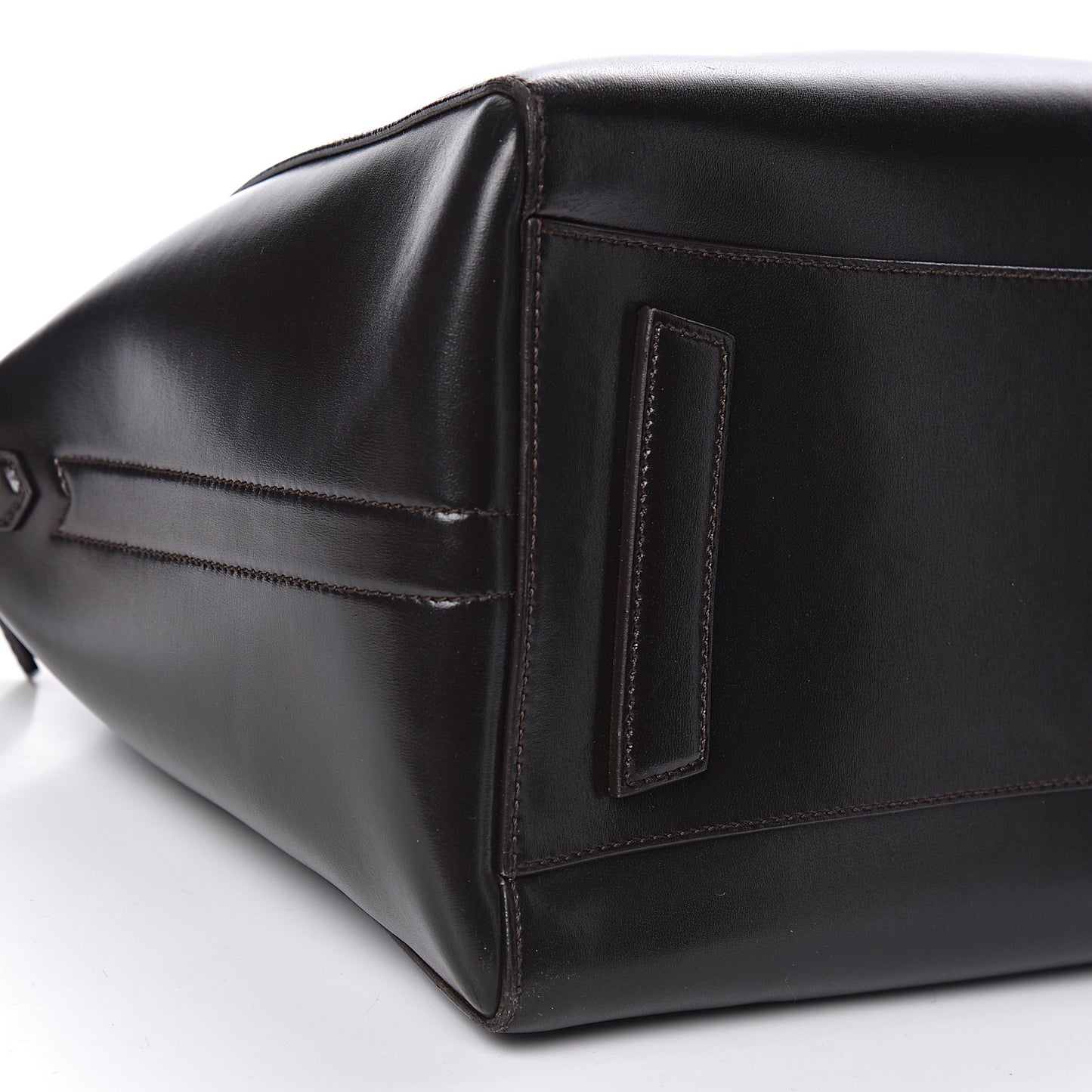Shiny Lord Calfskin Medium Antigona Dark Brown