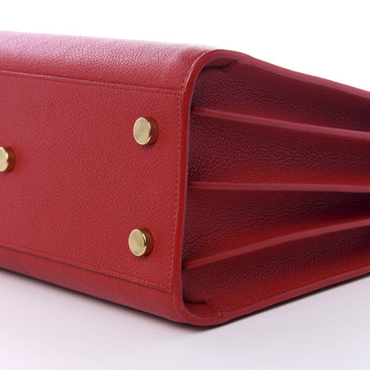 Saint Laurent Grained Calfskin Baby Sac De Jour Lipstick Red 7 of 8