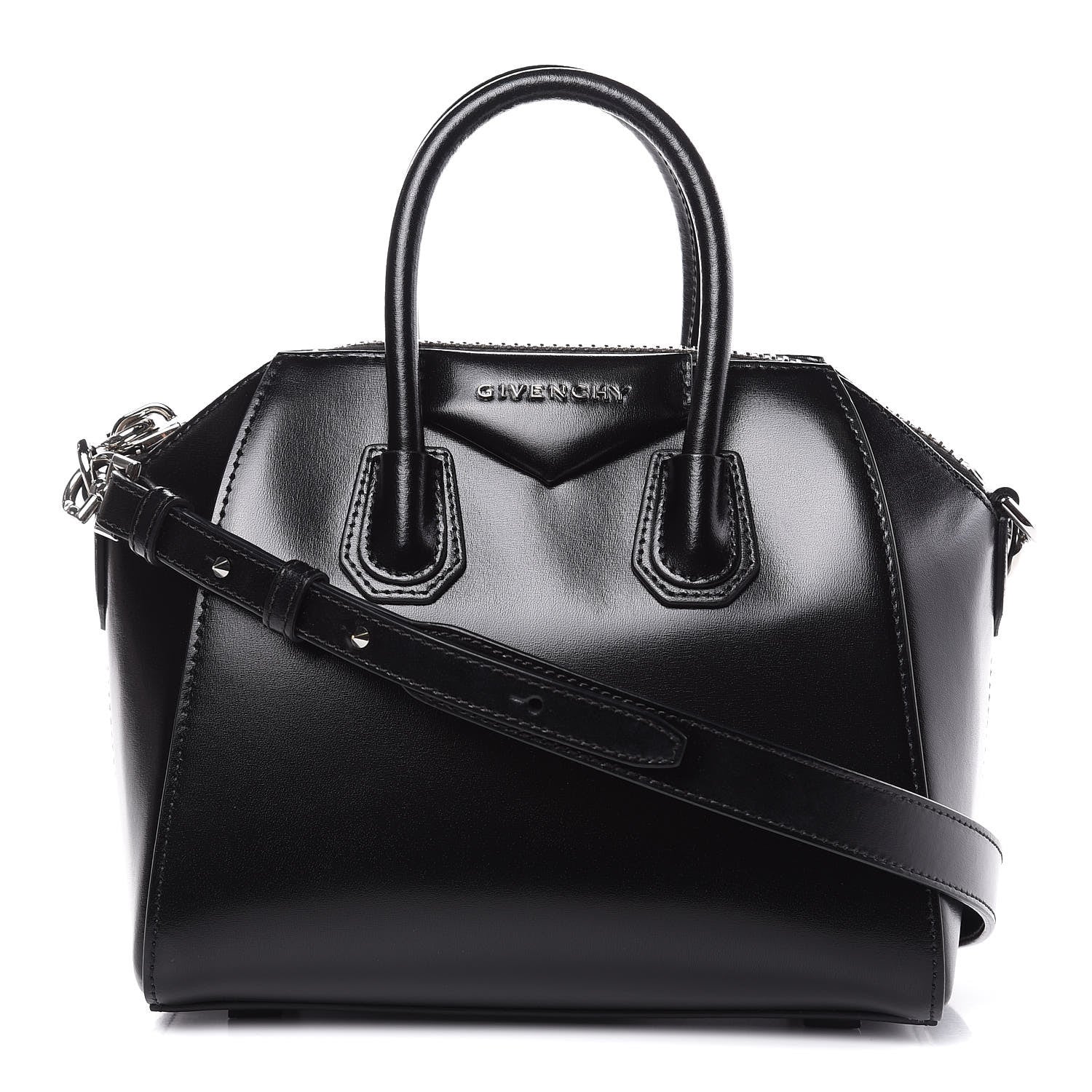 Givenchy Shiny Lord Calfskin Mini Antigona Black 1 of 9