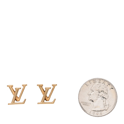 Louis Vuitton Metal LV Iconic Earrings Gold 2 of 5