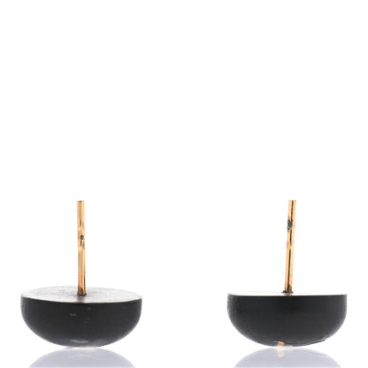 Louis Vuitton Tiger Wood Brass Silvania Stud Earrings 3 of 4