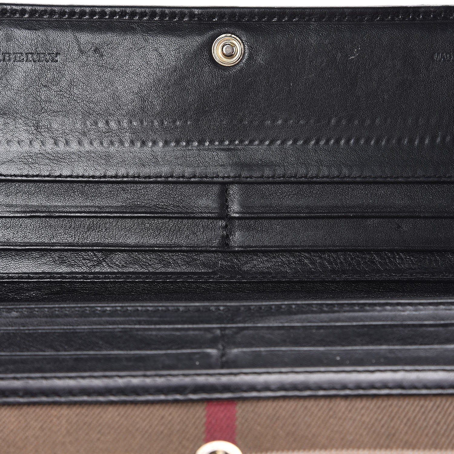 Burberry House Check Bridle Calfskin Penrose Continental Wallet Black 8 of 12
