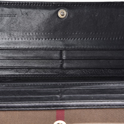 Burberry House Check Bridle Calfskin Penrose Continental Wallet Black 8 of 12