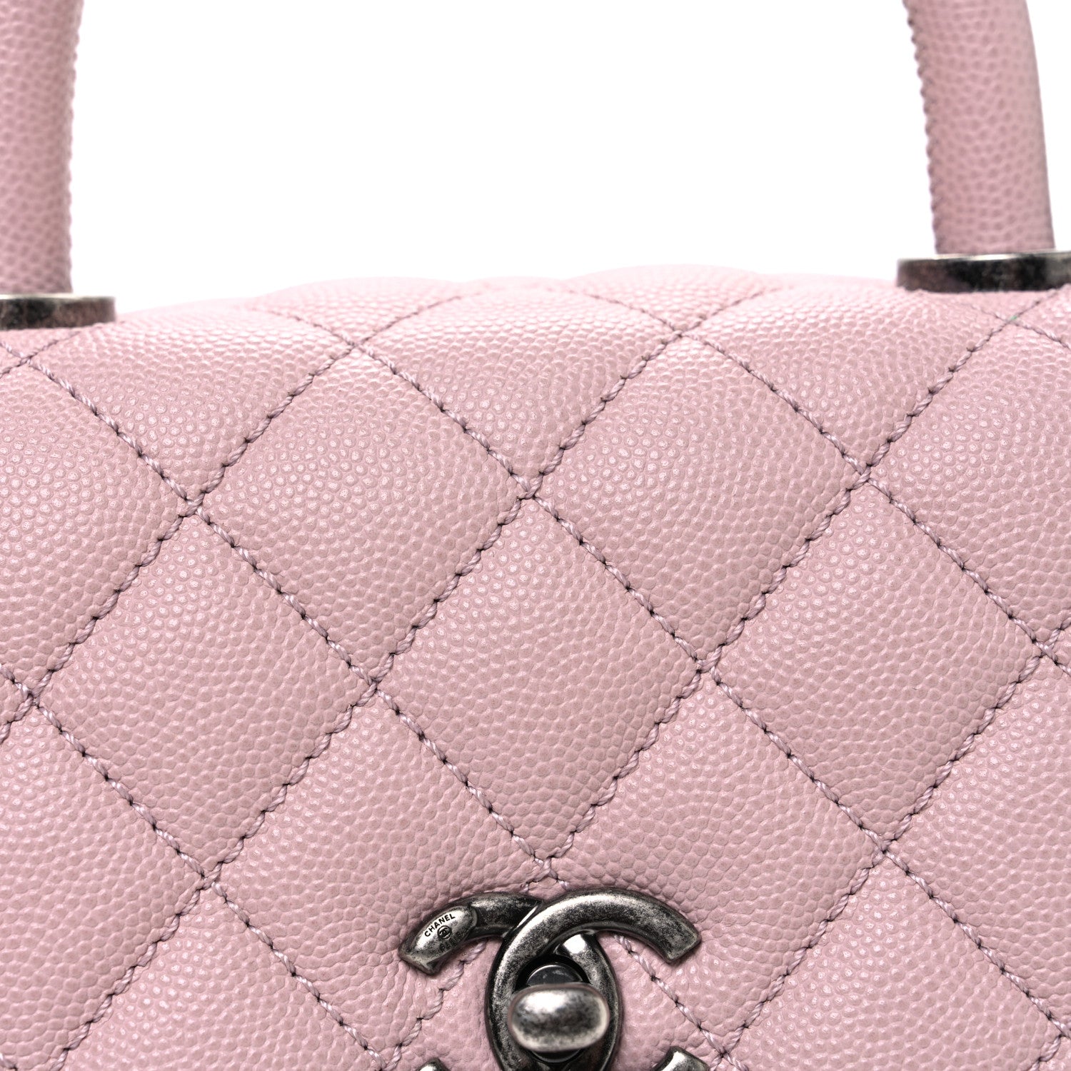 Chanel Caviar Quilted Mini Coco Handle Flap Pink 8 of 10