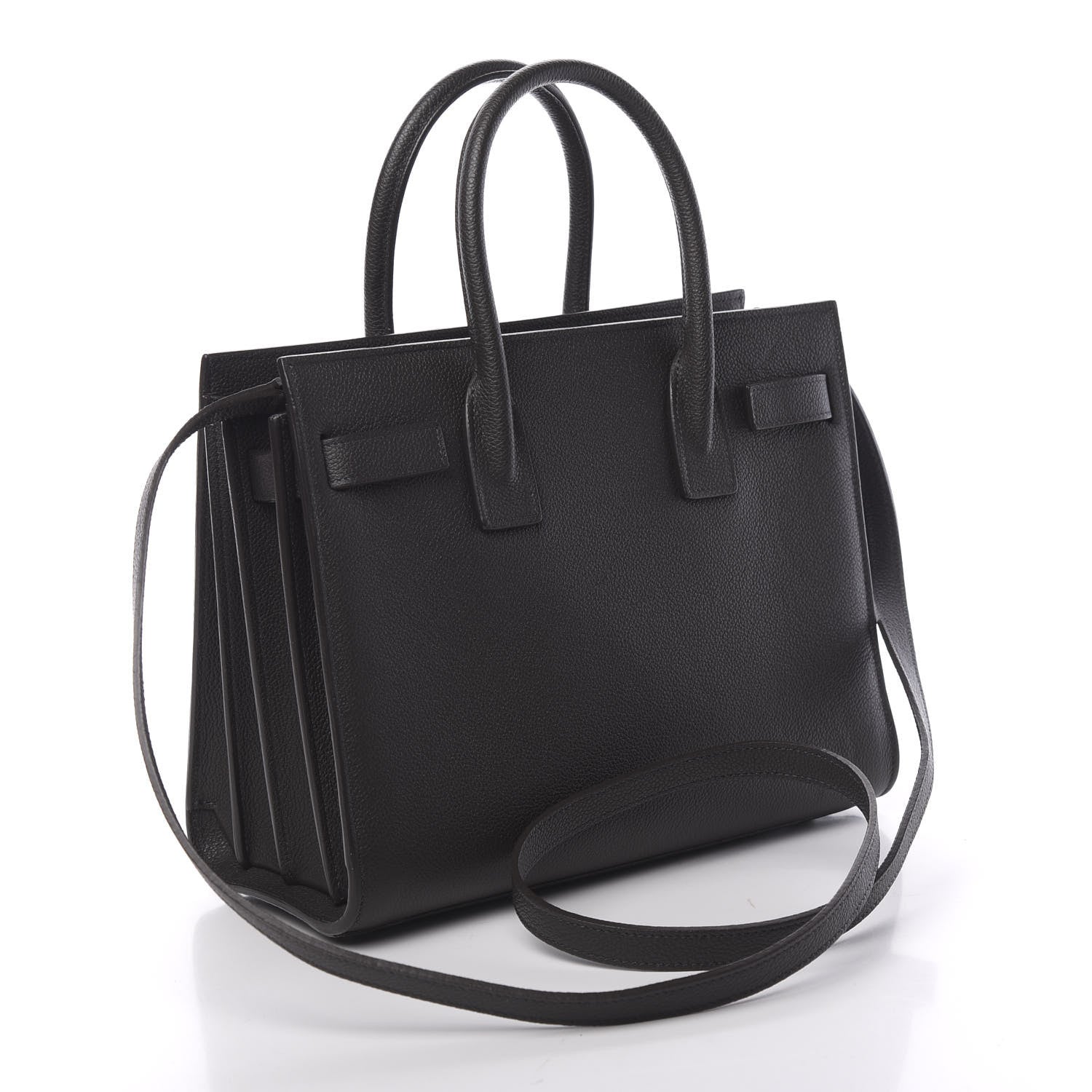 Saint Laurent Grained Calfskin Baby Sac De Jour Coal 2 of 13