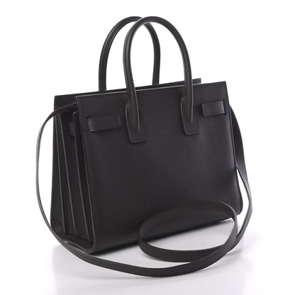 Saint Laurent Grained Calfskin Baby Sac De Jour Coal 2 of 13
