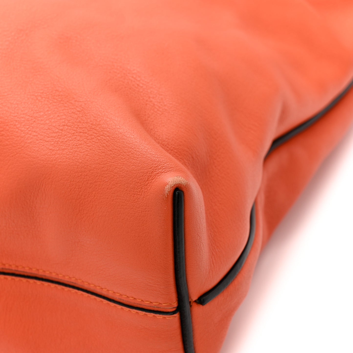 Calfskin Small Flamenco Knot Hobo Orange