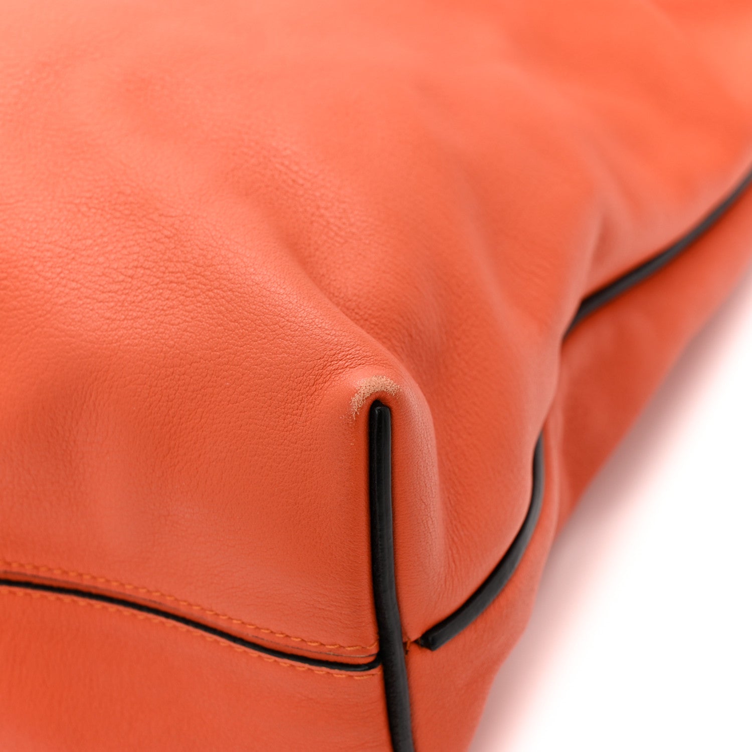 Loewe Calfskin Small Flamenco Knot Hobo Orange 10 of 11