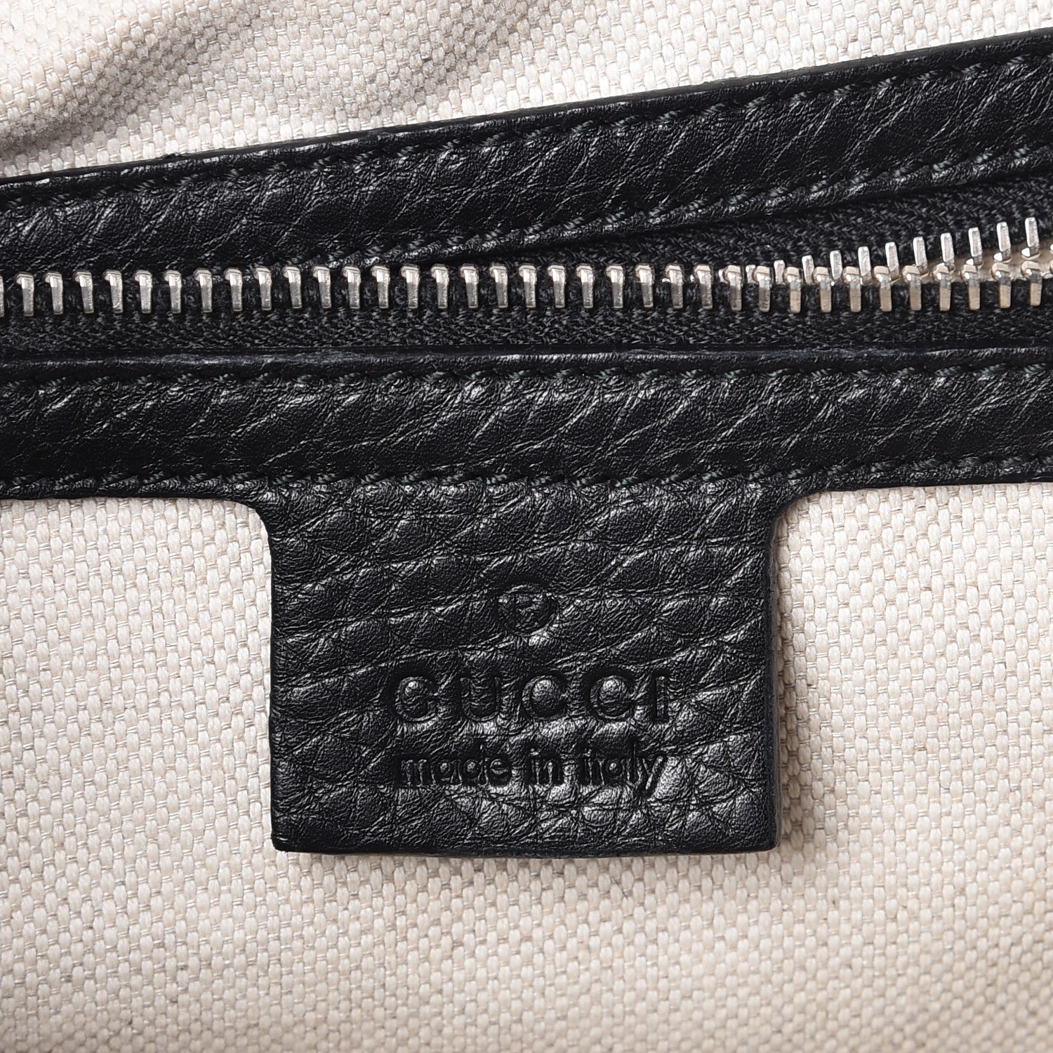 Gucci Pebbled Calfskin Medium Techno Horsebit Shoulder Flap Bag Black 6 of 7