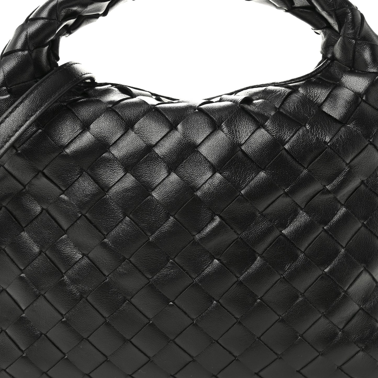Calfskin Intrecciato Mini Hop Black