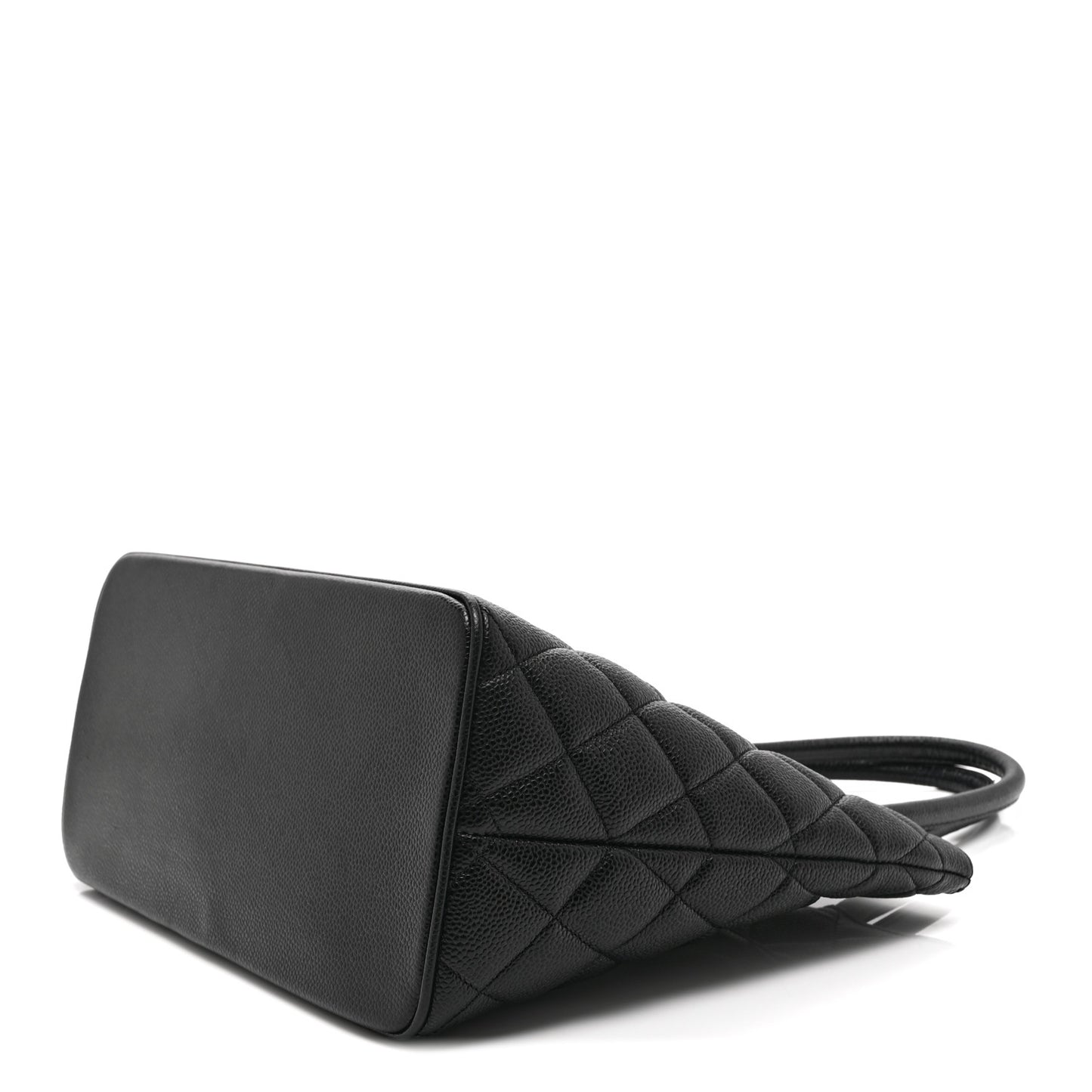 Caviar Quilted Medallion Tote Black