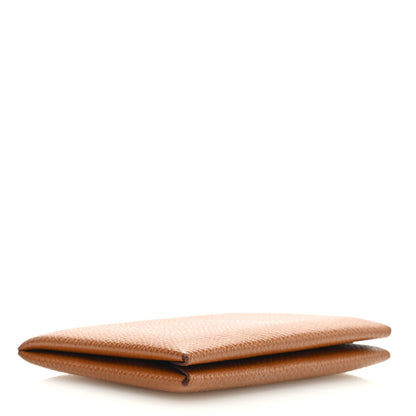 Hermes Epsom Calvi Card Case Gold 4 of 6
