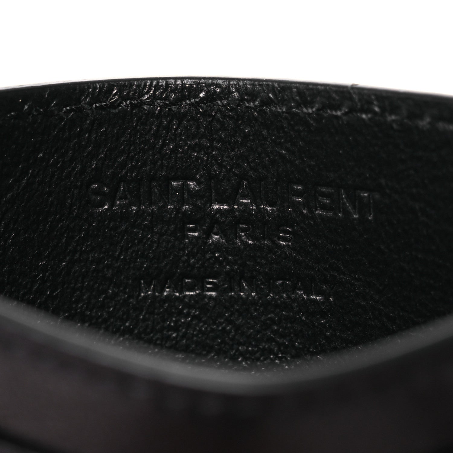 Saint Laurent Lambskin Carre Quilted Gaby Card Case Black 8 of 10