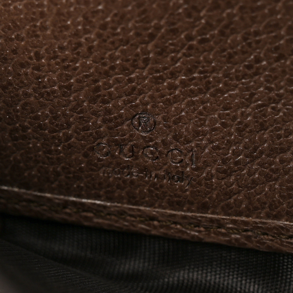 GG Supreme Monogram Web Ophidia Zip Around Wallet Brown