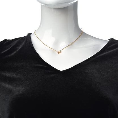 Hermes Lacquered Gold Mini Pop H Pendant Necklace Rose Dragee 2 of 6