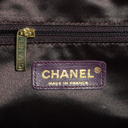 Chanel Distressed Lambskin Lady Braid Bowler Purple 7 of 8