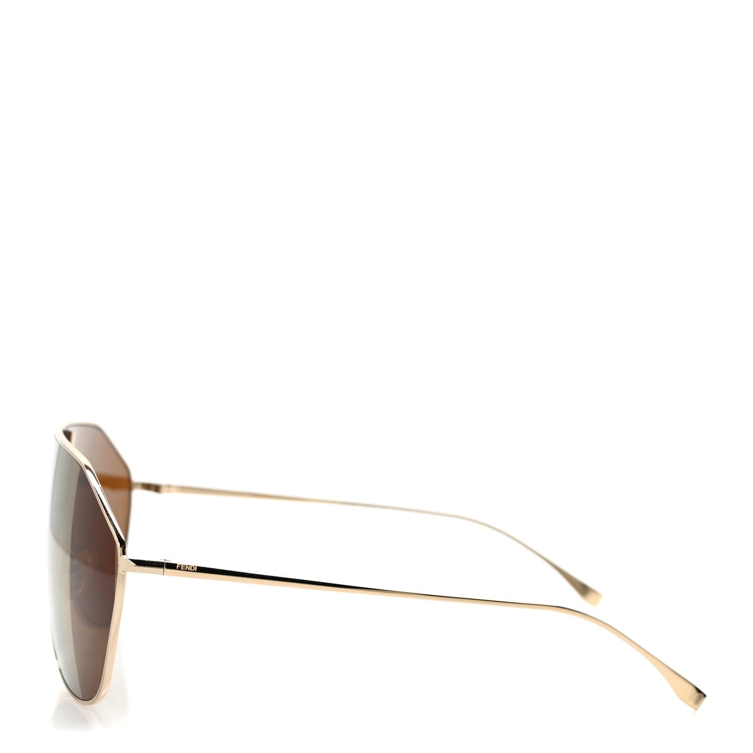 Fendi Metal Aviator Sunglasses FF 0405/S Sunglasses Brown Gold 3 of 7