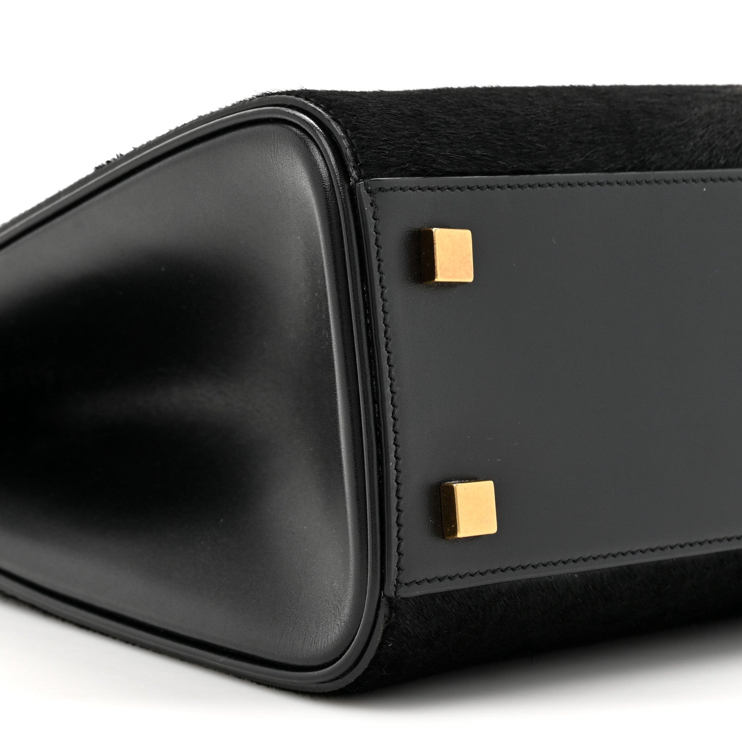 Saint Laurent Pony Hair Calfskin Manhattan Top Handle Black 10 of 10